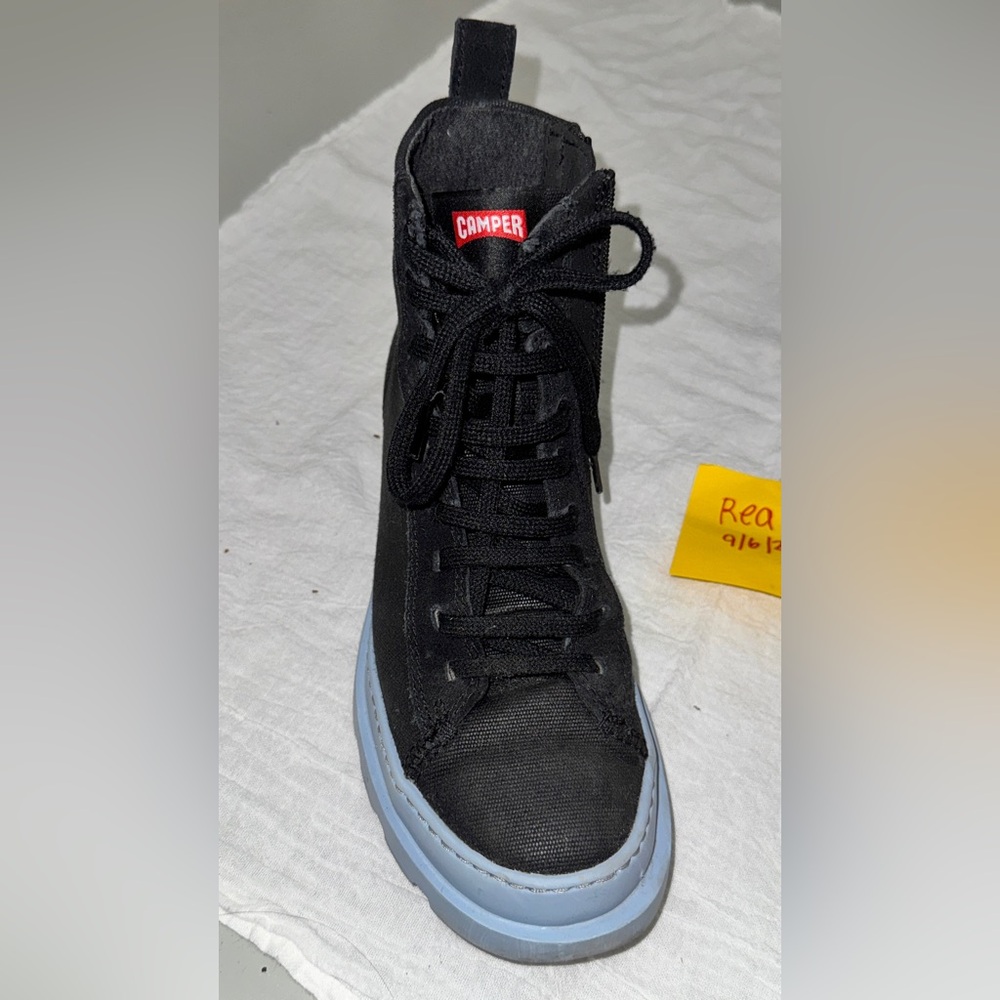 Camper Black and Blue Women’s High-Top Sneakers, Size 8. $80 orig $180 - Picture 2 of 5